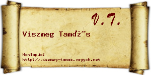 Viszmeg Tamás névjegykártya